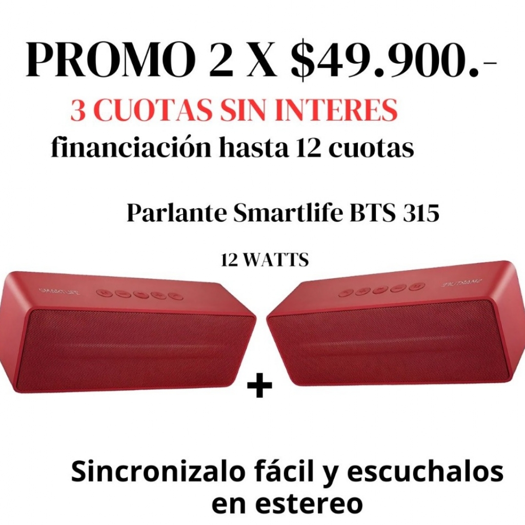 Parlantes BT Smartlife PROMO BTS315