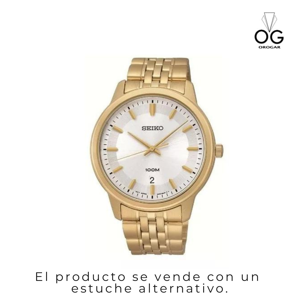 RELOJ SEIKO DORADO HOMBRE SUR034P1 SUMERGIBLE 100M 