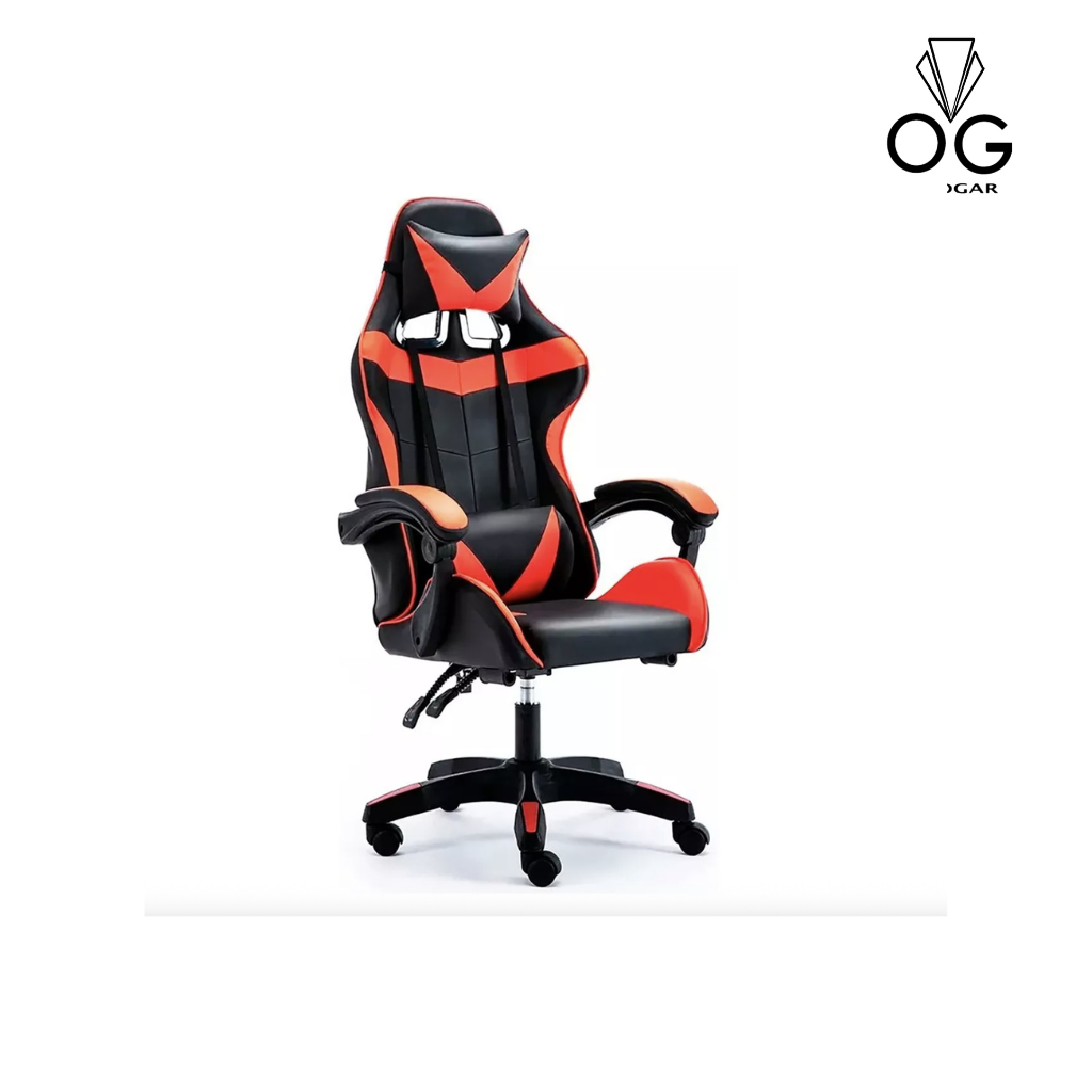 Orogar OROGAR - Silla Sillón Gamer Cuero - Impacto Color Rojo Material Del ...